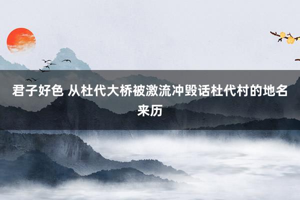 君子好色 从杜代大桥被激流冲毁话杜代村的地名来历